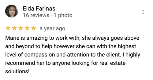 Google Review for Allora Homes from Elda Farinas